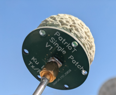 3 cm sphere antenna, terminal antenna, d2ds ku-band